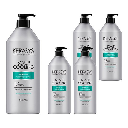 케라시스 두피 쿨링 단백질 샴푸, 980ml, 5개