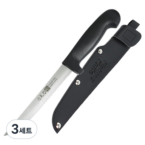 일천도 뼈칼 160mm + 칼집 세트, 혼합 색상, 3세트