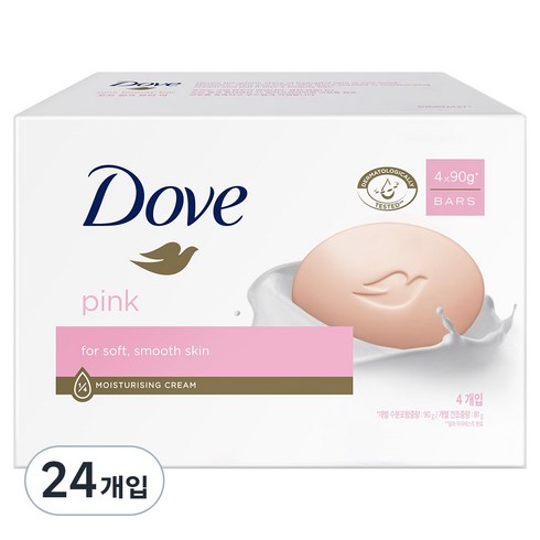 도브 핑크 뷰티 바, 90g, 24개입