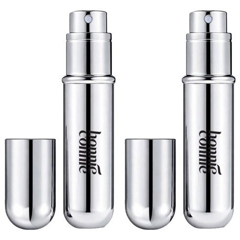 보니코니 새지않는 특허 향수공병 5ml, 메탈실버, 2개
