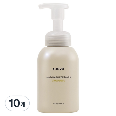 러베 유아용 패밀리 핸드워시, 애플 포레스트향, 400ml, 10개