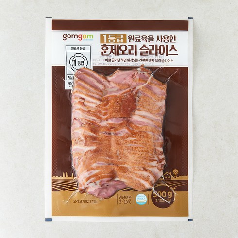 곰곰 1등급 원료육을 사용한 훈제오리슬라이스 (냉장), 500g, 1개