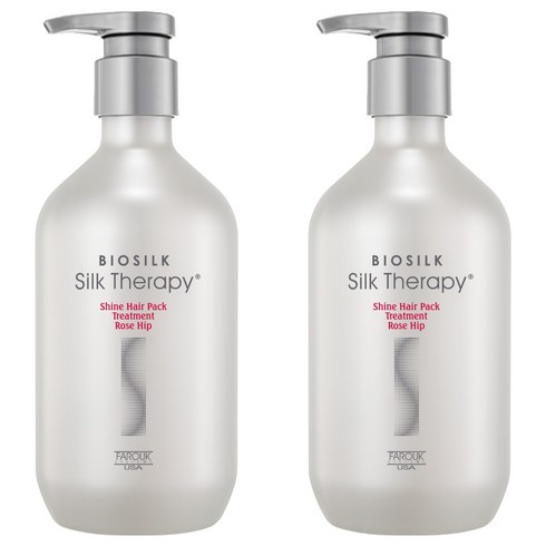 실크테라피 샤인 트리트먼트 플러스 로즈힙 헤어트리트먼트, 500ml, 2개