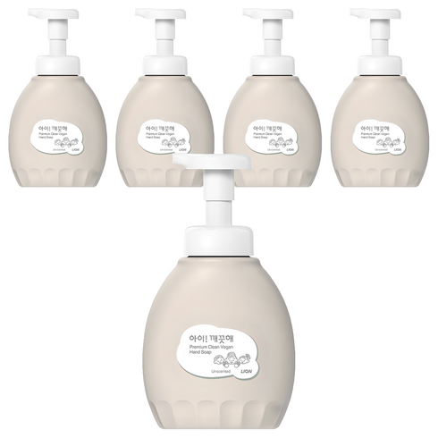 아이깨끗해 프리미엄 클린 폼 핸드솝 무향, 450ml, 5개