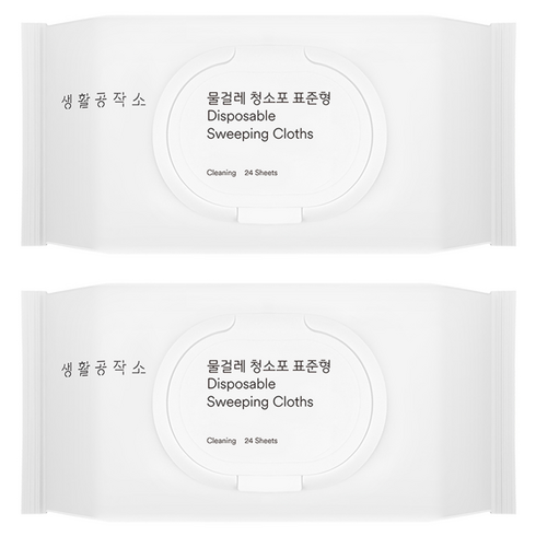 생활공작소 물걸레 청소포 24매, 2개