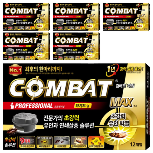 컴배트 파워 바퀴용 유인살충제 타게트형, 12g, 6개