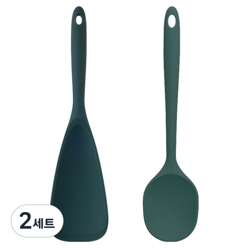 실리만 하모니 조리도구 2종세트, 멀티스푼 + 요리스푼, 오션그린, 2세트