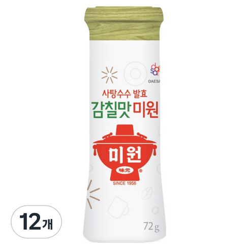 미원 사탕수수발효 감칠맛, 72g, 12개