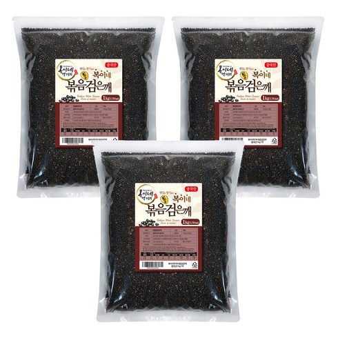 복이네먹거리중국산볶음검은깨, 1kg, 3개