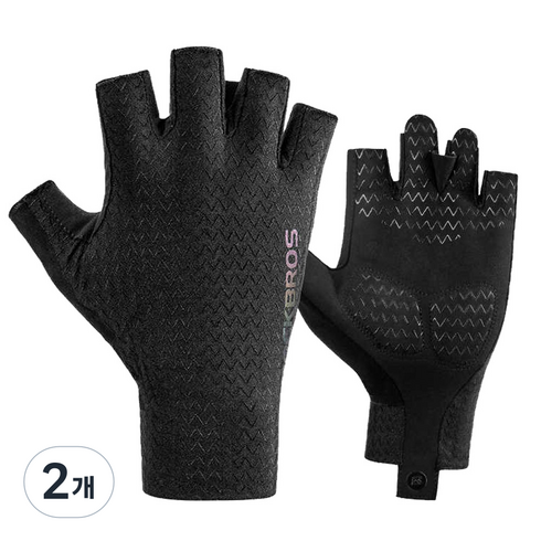 락브로스 스포츠 반장갑 S221BK, 블랙, 2개
