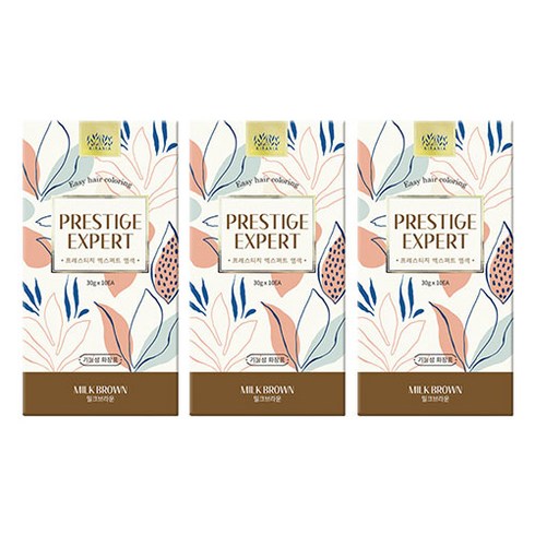 키라니아 프레스티지 엑스퍼트 새치 염색제 10p, 밀크브라운, 3개