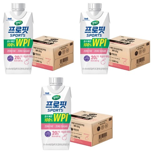 셀렉스 프로핏 스포츠 복숭아 아이스티, 330ml, 36개