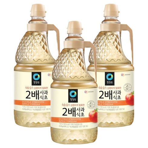 청정원 2배 사과식초, 1.8L, 3개