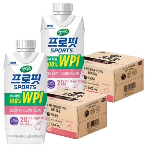 셀렉스 프로핏 스포츠 복숭아 아이스티, 330ml, 24개