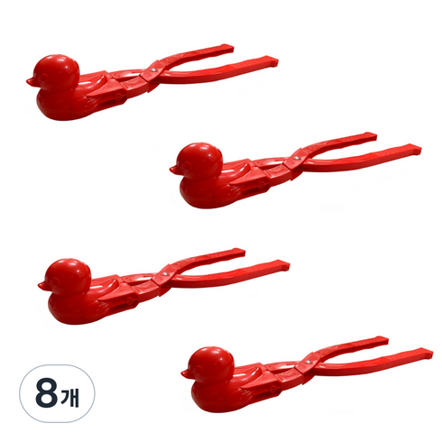 리빙웜 오리모양 눈 집게 모래집게 레드 4p, 8개