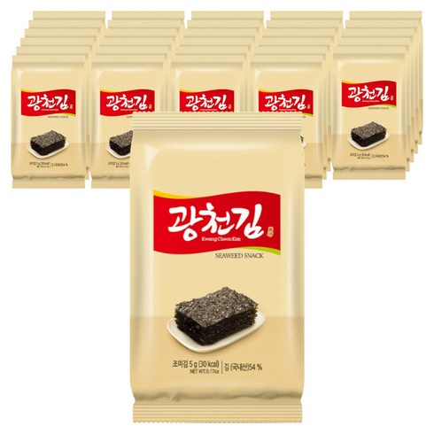광천김 참 재래 도시락김, 5g, 90개