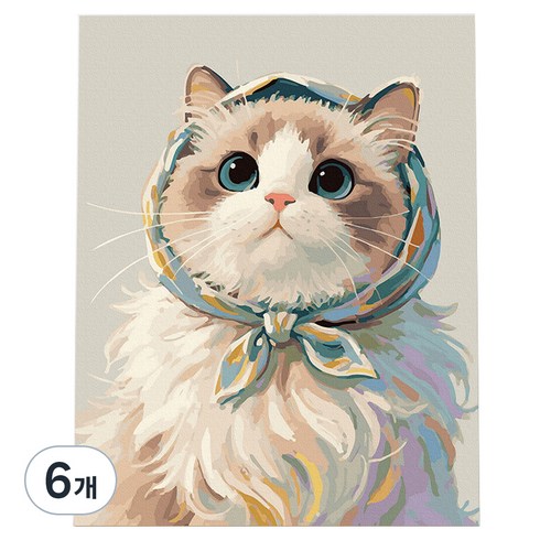 플레이어바웃 DIY 명화 그리기 세트 40 x 50 cm, 패리스 캣, 6개