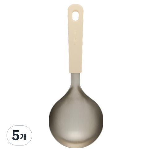 실리만 하모니 스텐304 서빙스푼, 크림베이지, 5개