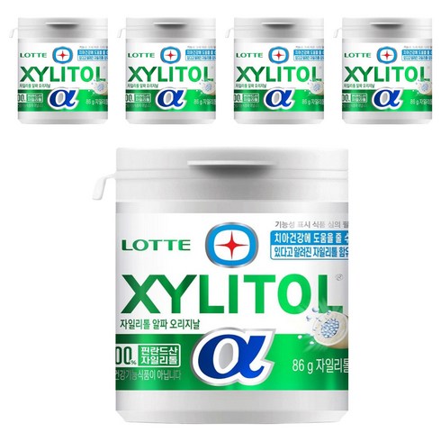 롯데자일리톨 알파 오리지날, 86g, 5개