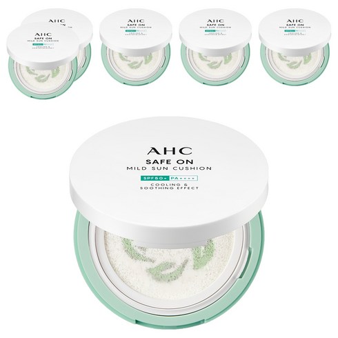 AHC 세이프온 마일드 선쿠션 SPF50+ PA++++, 25g, 6개