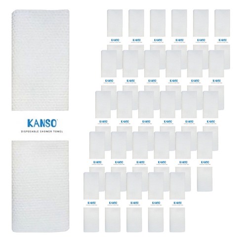 KANSO 더 도톰한 일회용 샤워타올, 화이트, 1개입, 150개