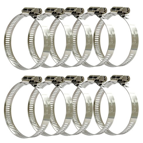 앙플랜트 스텐 호스 스텐밴드 십자 나사형 40~64mm, 10개