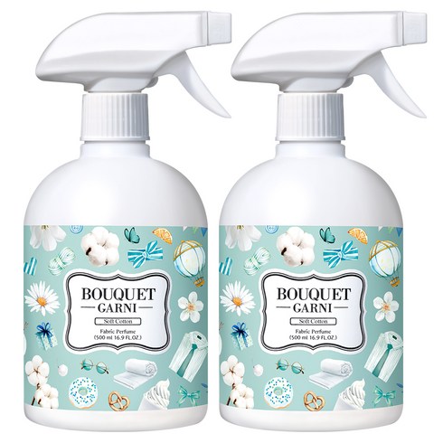 부케가르니 섬유탈취제 소프트코튼 본품, 500ml, 2개