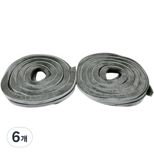 요롬코롬 샷시 모헤어 문풍지 9mm x 15mm x 5m JW02, 6개