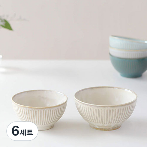 니코트 Everyday collection 밥공기 국그릇 세트, 린넨베이지, 밥공기 + 국그릇, 6세트