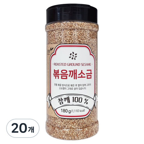 청화농산 참깨 볶음깨소금, 180g, 20개
