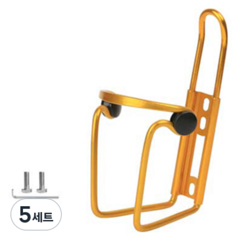 미소로운 운동 산악 라이딩 고정 프레임 물병 거치대 나사 2p + 도구 세트, 골드, 5세트