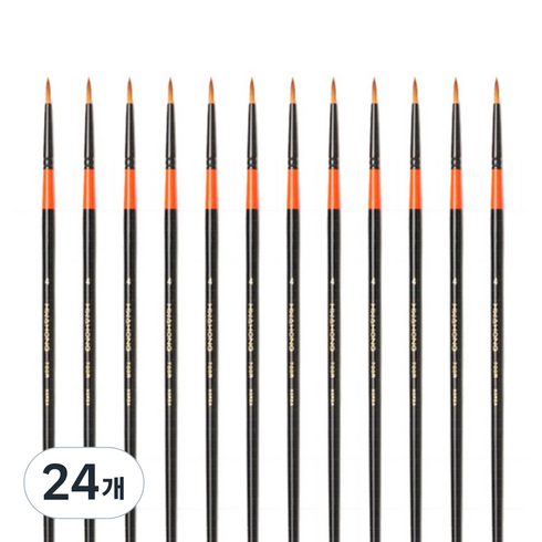 화홍 수채화붓 700 R, 4호, 24개
