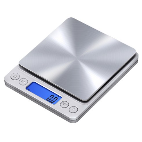 홈플래닛 미니 디지털 정밀 주방저울, 실버, DS03SMST, 1kg