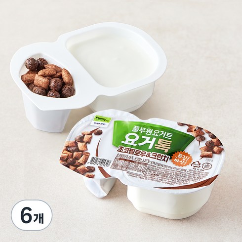풀무원 다논 요거톡 초코필로우 & 크런치, 124g, 12개