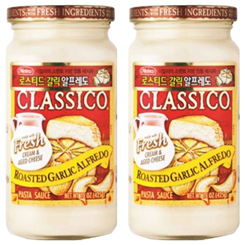 하인즈 클래시코 로스티드갈릭 알프레도 파스타소스, 425g, 2개