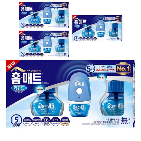 홈매트 리퀴드 스위치형 + 리필 3p, 87ml, 4세트