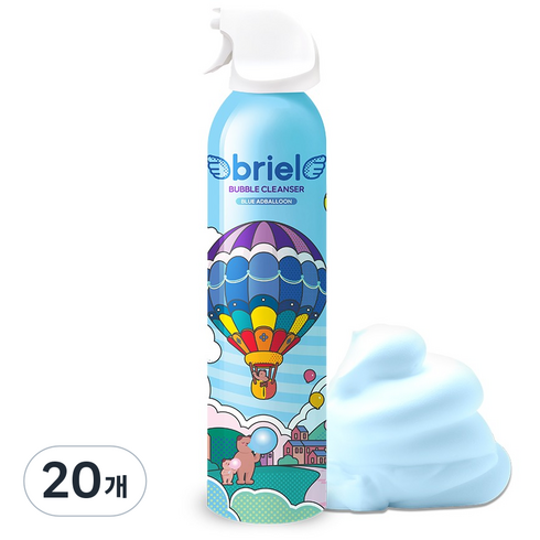 디보트브리엘 유아용 버블클렌저 블루 애드벌룬, 20개, 200ml