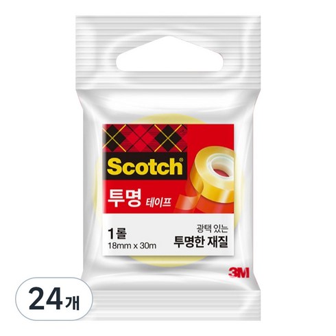 쓰리엠 스카치 다용도 테이프 리필 550 18mm x 30m, 24개