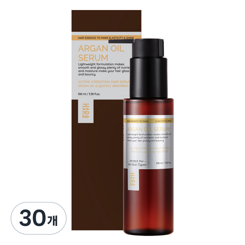 하라즈 아르간 오일 헤어 세럼, 100ml, 30개