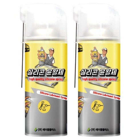 탁월한선택 자동차 실리콘 스프레이 윤활제, 2개, 420ml