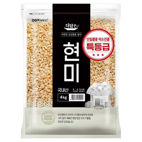 더담은 미소진품 현미 특등급, 4kg, 1개