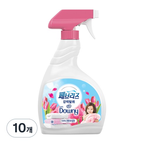페브리즈 다우니 에이프릴향 섬유탈취제 본품, 900ml, 10개