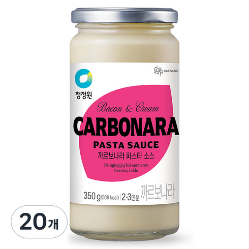 청정원 까르보나라 파스타소스, 350g, 20개