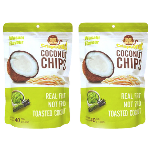 킨디 와사비 코코넛칩, 40g, 2개