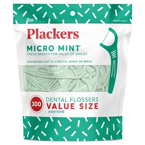 플랙커스 마이크로 민트 치실, 8cm, 300개입, 1개