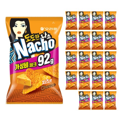 오리온 도도한 나쵸 치즈맛, 92g, 20개