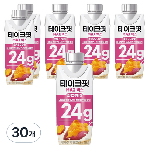 테이크핏 맥스 내 몸에 핏한 단백질 플랜 호박고구마맛, 250ml, 30개