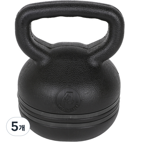 아리프 라인 케틀벨, 블랙, 4kg, 5개