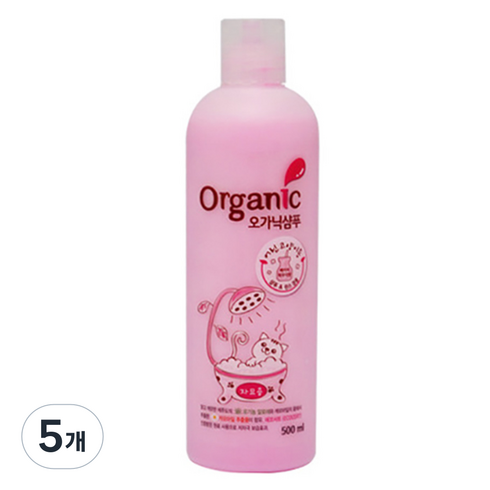 씨앤앤코스메틱 어린 고양이용 린스 겸용 오가닉 샴푸, 500ml, 5개