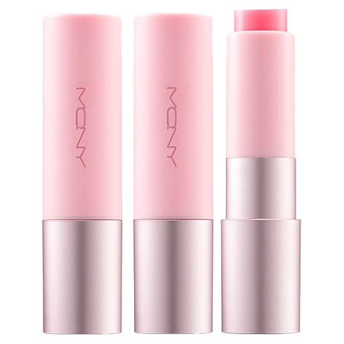 맥퀸뉴욕 배러 댄 키스 포 우먼 립밤, 파스텔핑크(피치 바닐라향), 3.5g, 2개
